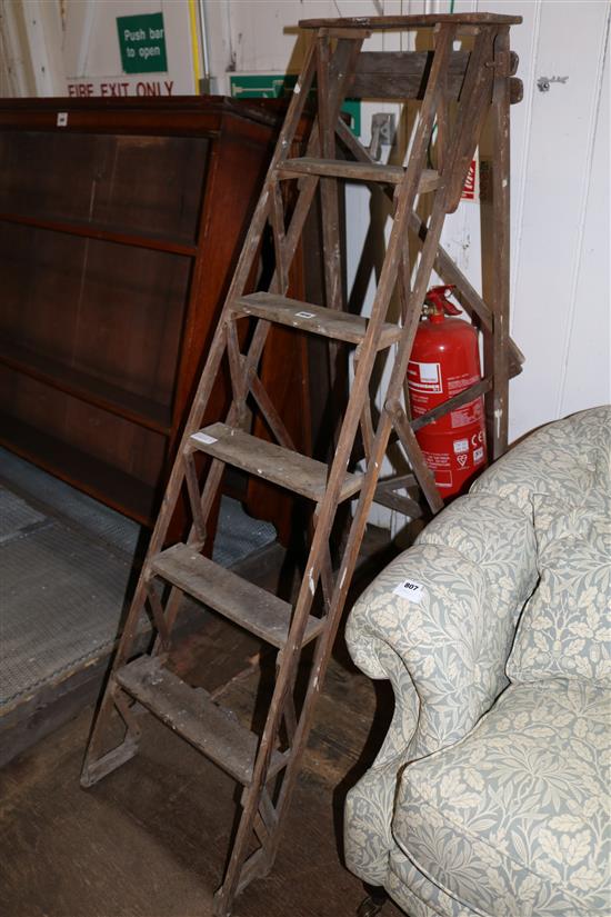 Wooden stepladder